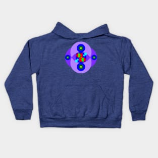 Geometry in circles Kids Hoodie